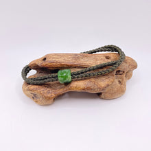 Load image into Gallery viewer, Olive, Dark Green Cord Single Beaded Bracelet