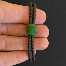 Load image into Gallery viewer, Olive, Dark Green Cord Single Beaded Bracelet