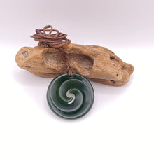 Load image into Gallery viewer, Kawakawa Double Spiral Koru Pendant