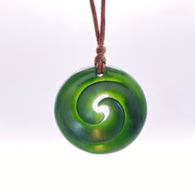 Load image into Gallery viewer, Kawakawa Double Spiral Koru Pendant