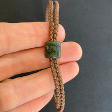 Load image into Gallery viewer, Brown Cord Single Beaded Bracelet