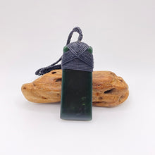 Load image into Gallery viewer, Dark Pounamu Cross-bound Toki Pendant