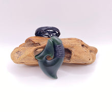 Load image into Gallery viewer, Dark Ridge-Bound Hei Matau Hook Pendant