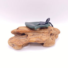 Load image into Gallery viewer, Dark Ridge-Bound Hei Matau Hook Pendant