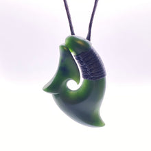 Load image into Gallery viewer, Dark Ridge-Bound Hei Matau Hook Pendant