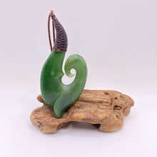 Load image into Gallery viewer, Large Ridge bound Hei Matau and Koru Pendant