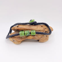 Load image into Gallery viewer, Black Cord Three Beaded Bracelet