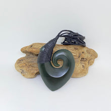 Load image into Gallery viewer, Snood Bound Hei Matau/Hook and Koru Pendant