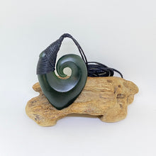 Load image into Gallery viewer, Snood Bound Hei Matau/Hook and Koru Pendant