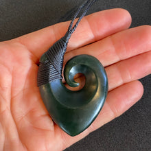 Load image into Gallery viewer, Snood Bound Hei Matau/Hook and Koru Pendant