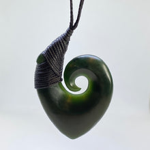 Load image into Gallery viewer, Snood Bound Hei Matau/Hook and Koru Pendant