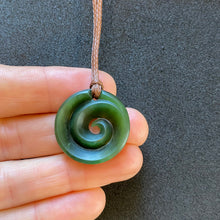 Load image into Gallery viewer, Small Kawakawa Spiral Koru Pendant