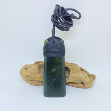 Load image into Gallery viewer, Dark Narrow Cross-bound Toki Pendant