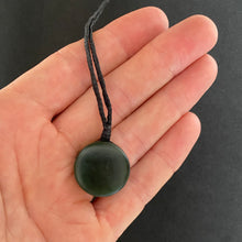 Load image into Gallery viewer, Cord Outside of Small Dark Porohita / Disc Pendant