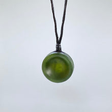 Load image into Gallery viewer, Cord Outside of Small Dark Porohita / Disc Pendant