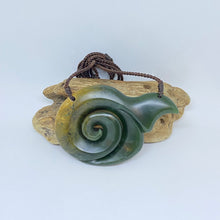 Load image into Gallery viewer, Large Whale tail Koru Pendant