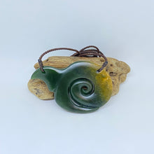 Load image into Gallery viewer, Large Whale tail Koru Pendant