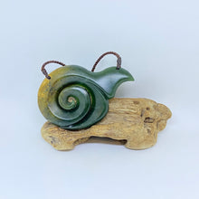 Load image into Gallery viewer, Large Whale tail Koru Pendant