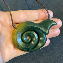 Load image into Gallery viewer, Large Whale tail Koru Pendant