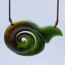 Load image into Gallery viewer, Large Whale tail Koru Pendant