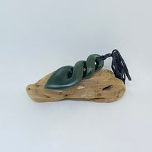 Load image into Gallery viewer, Dark Double Pikorua / twist pendant