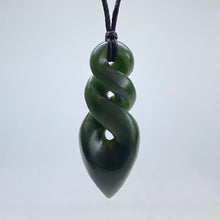 Load image into Gallery viewer, Dark Double Pikorua / twist pendant