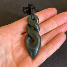 Load image into Gallery viewer, Dark Double Pikorua / twist pendant