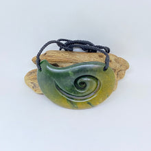 Load image into Gallery viewer, Marsden Flower Jade Koru Pendant