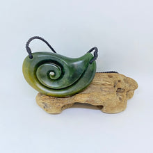 Load image into Gallery viewer, Marsden Flower Jade Koru Pendant