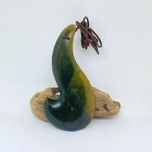 Load image into Gallery viewer, Large Marsden Flower Jade Hei Matau Pendant