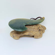 Load image into Gallery viewer, Large Marsden Flower Jade Hei Matau Pendant