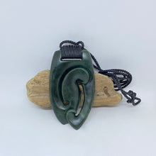 Load image into Gallery viewer, Dark Pendant with ridge knot binding