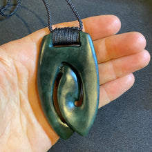Load image into Gallery viewer, Dark Pendant with ridge knot binding
