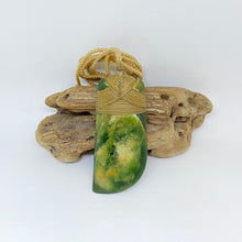 Load image into Gallery viewer, Shaped Marsden Flower Cross-bound Toki Pendant