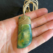 Load image into Gallery viewer, Shaped Marsden Flower Cross-bound Toki Pendant