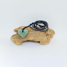 Load image into Gallery viewer, Small Blue Inanga Heart Pendant