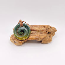 Load image into Gallery viewer, Marsden Flower Jade Koru Pendant
