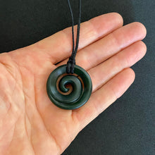 Load image into Gallery viewer, Medium Dark Koru Pendant
