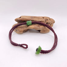 Load image into Gallery viewer, Maroon Cord Single Beaded Bracelet
