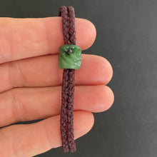 Load image into Gallery viewer, Maroon Cord Single Beaded Bracelet
