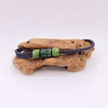Load image into Gallery viewer, Black Cord Three Beaded Bracelet
