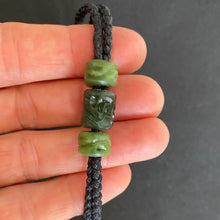 Load image into Gallery viewer, Black Cord Three Beaded Bracelet
