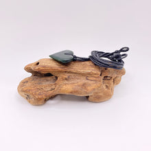Load image into Gallery viewer, Dark Pounamu Heart Pendant
