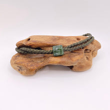 Load image into Gallery viewer, Olive, Dark Green Cord Single Beaded Bracelet
