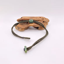 Load image into Gallery viewer, Olive, Dark Green Cord Single Beaded Bracelet
