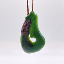 Load image into Gallery viewer, Putiputi Ridge-Bound Hei Matau Hook Pendant
