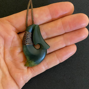 Putiputi Ridge-Bound Hei Matau Hook Pendant