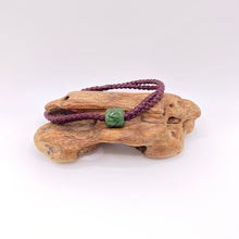 Load image into Gallery viewer, Maroon Cord Single Beaded Bracelet
