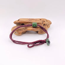 Load image into Gallery viewer, Maroon Cord Single Beaded Bracelet
