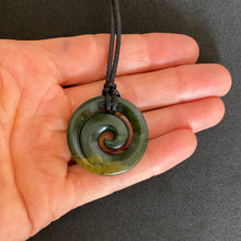 Load image into Gallery viewer, Marsden Flower Jade Koru Pendant
